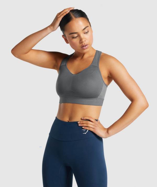 Damske Športové Podprsenky Gymshark Lightweight High Support Tmavo Siva | XS9280314